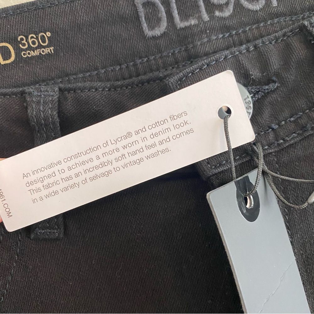 NWT DL1961 Joy Flare Jeans Hail Black DLX Hybrid Size 26 - Picture 16 of 16